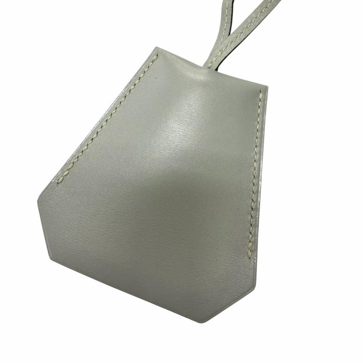 美品□HERMES エルメス ヴィンテージ レザー マルジェラ期 クロシェット チャーム ネックレス グレー □D刻印入り フランス製 メンズ　