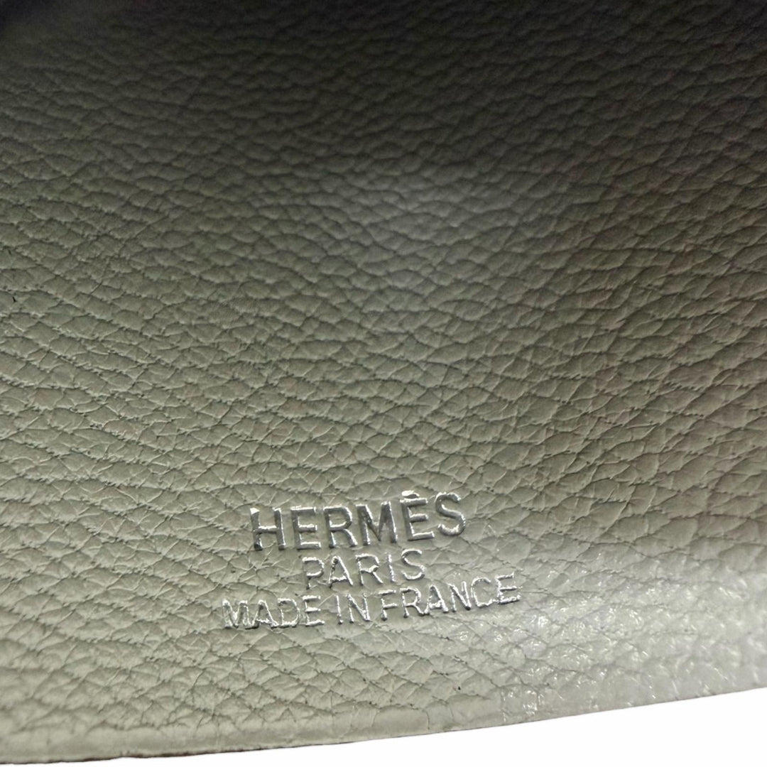 美品□HERMES エルメス ヴィンテージ レザー マルジェラ期 クロシェット チャーム ネックレス グレー □D刻印入り フランス製 メンズ　
