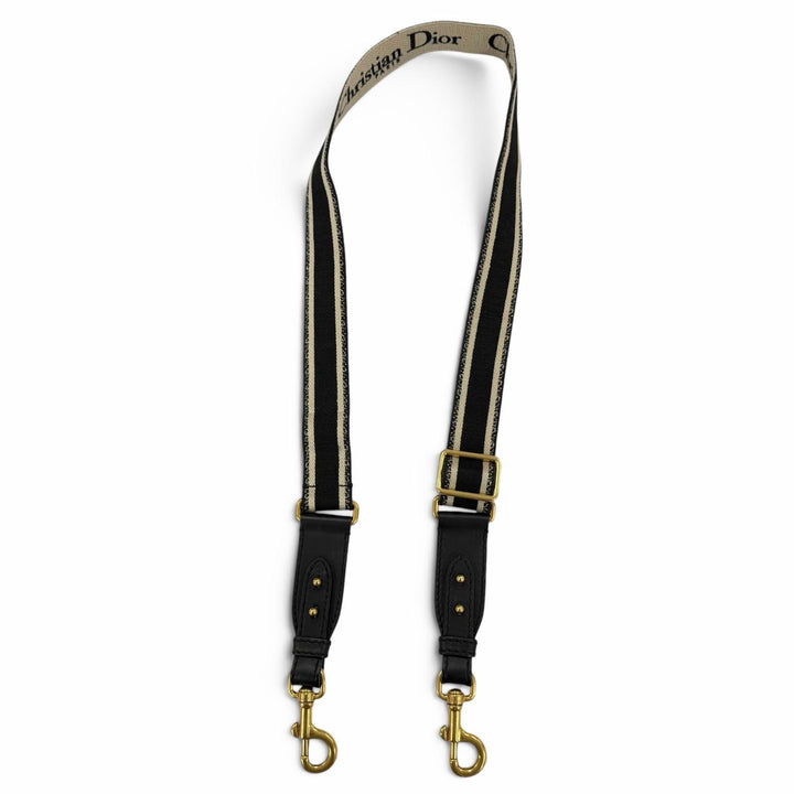 良品☆Christian Dior クリスチャンディオール S8553CBTE キャンバス レザー使い エンブロイダリー ショルダーストラップ 定価165000円
