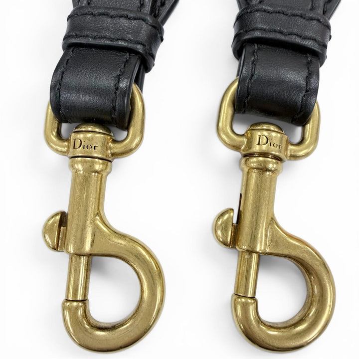 良品☆Christian Dior クリスチャンディオール S8553CBTE キャンバス レザー使い エンブロイダリー ショルダーストラップ 定価165000円