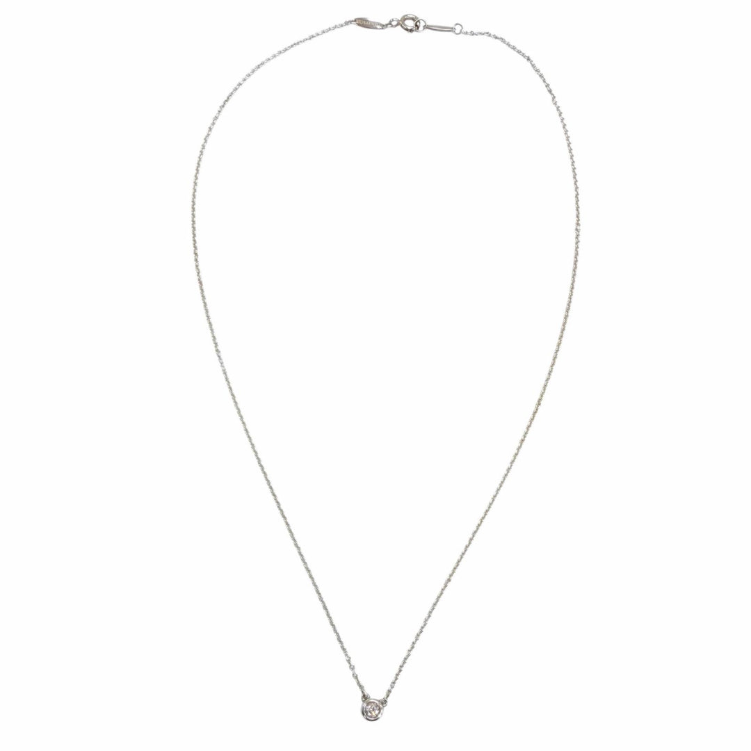 美品☆TIFFANY&amp;Co. ティファニー エルサペレッティ バイザヤード シングル ダイヤモンド ペンダント AG925 シルバー 重量1.6g 箱・保袋付