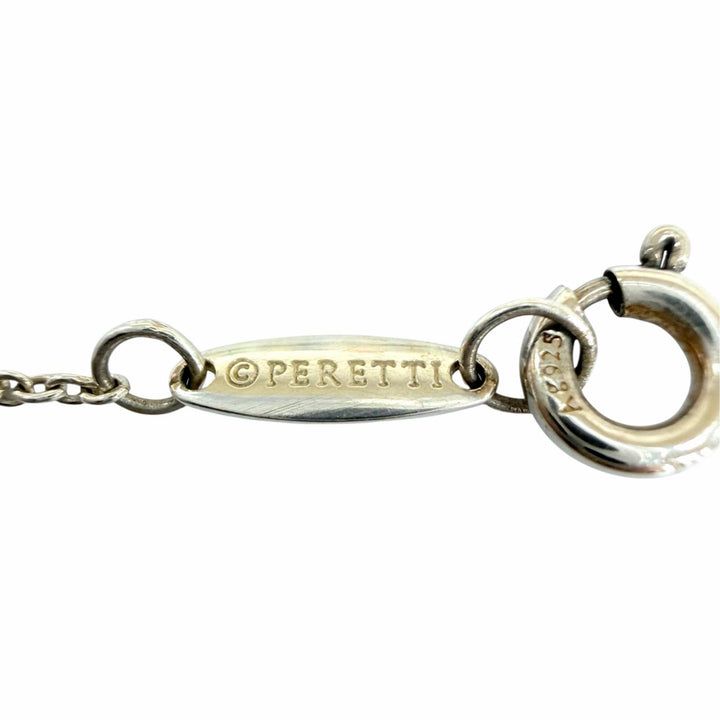 美品☆TIFFANY&amp;Co. ティファニー エルサペレッティ バイザヤード シングル ダイヤモンド ペンダント AG925 シルバー 重量1.6g 箱・保袋付
