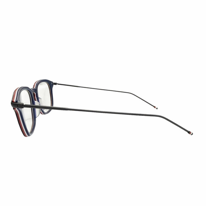 極美品▼THOM BROWNE トムブラウン TB-704-C ウェリントン メガネ 眼鏡 アイウェア マットブラック 49□21-150 日本製 メンズ 箱付き
