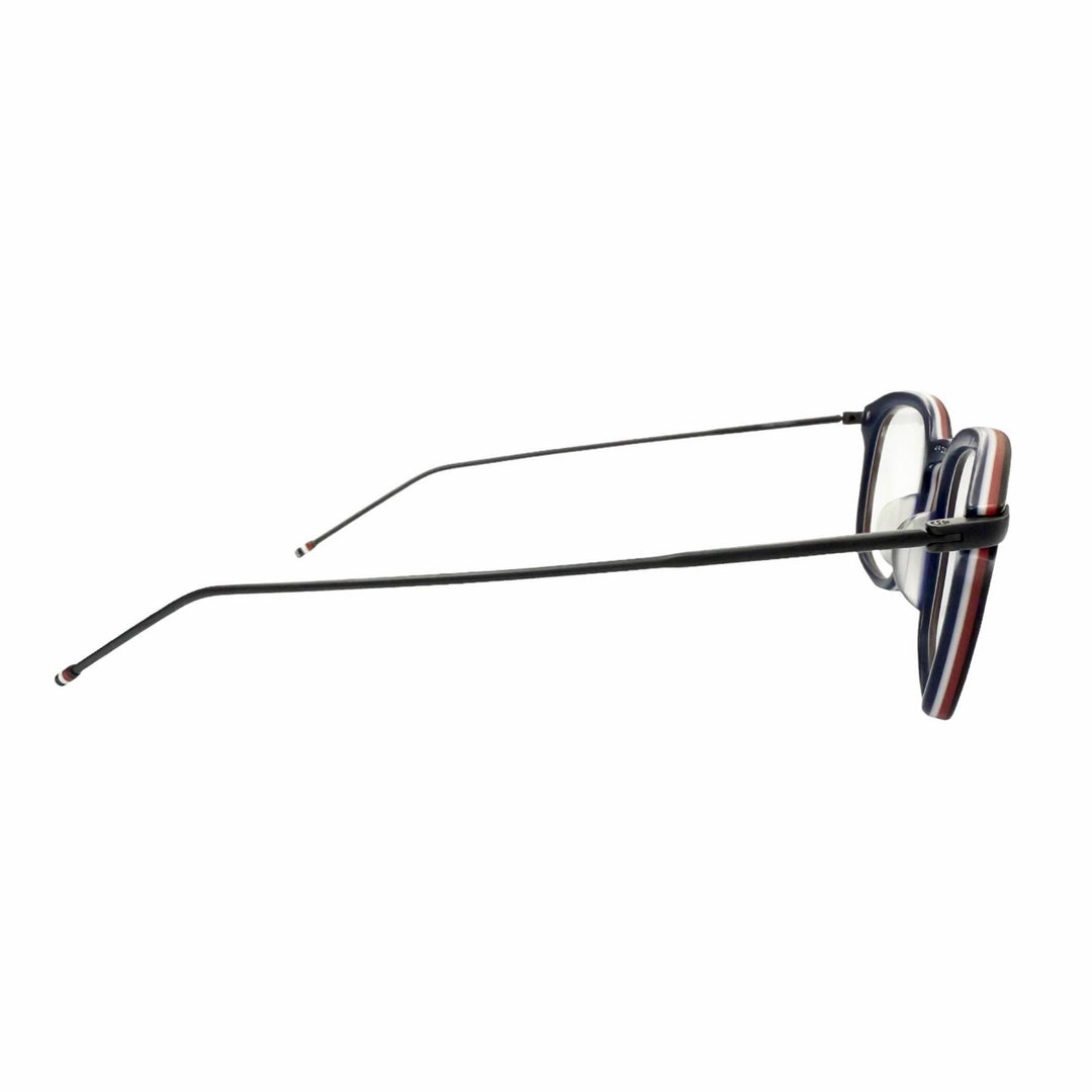 極美品▼THOM BROWNE トムブラウン TB-704-C ウェリントン メガネ 眼鏡 アイウェア マットブラック 49□21-150 日本製 メンズ 箱付き