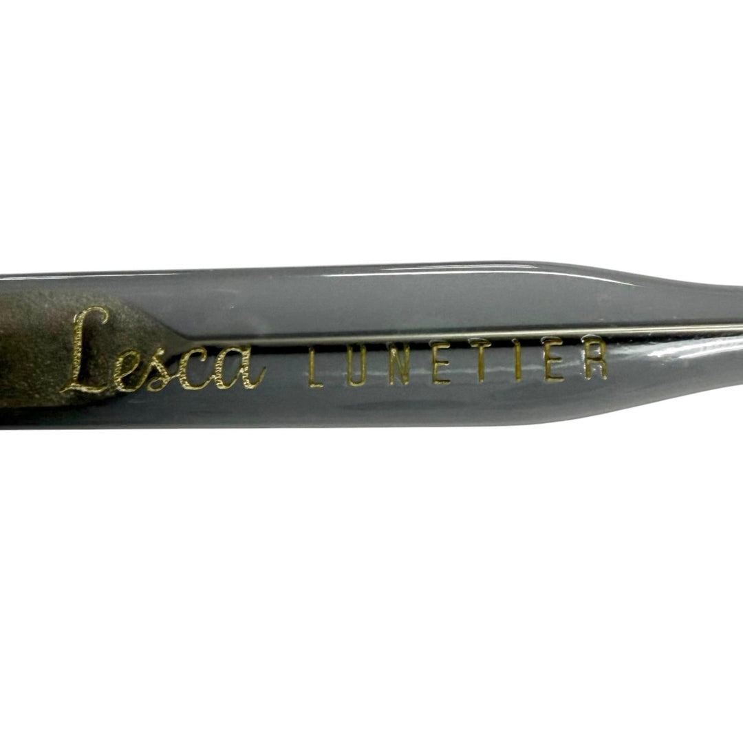 美品□Lesca Lunetier レスカ ルネティエ PHIL ラウンドフレーム メガネ 眼鏡 アイウェア ブラウン グレー イエロー 47□27 メンズ