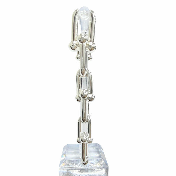 極美品△TIFFANY&amp;Co. ティファニー ハードウェア グラジュエイテッド リンク ピアス 両耳用 AG925 シルバー 伊製 重量22.5g レディース