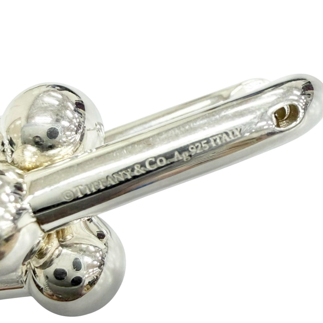 極美品△TIFFANY&amp;Co. ティファニー ハードウェア グラジュエイテッド リンク ピアス 両耳用 AG925 シルバー 伊製 重量22.5g レディース