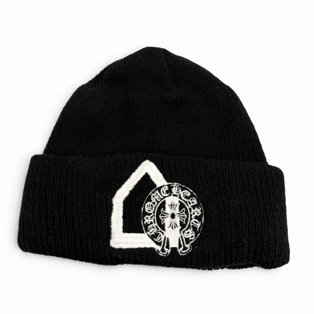 美品▼CHROME HEARTS Dover Street Market クロムハーツ ドーバー ストリート マーケット ホースシュ刺繍 ビーニー ニットキャップ OS