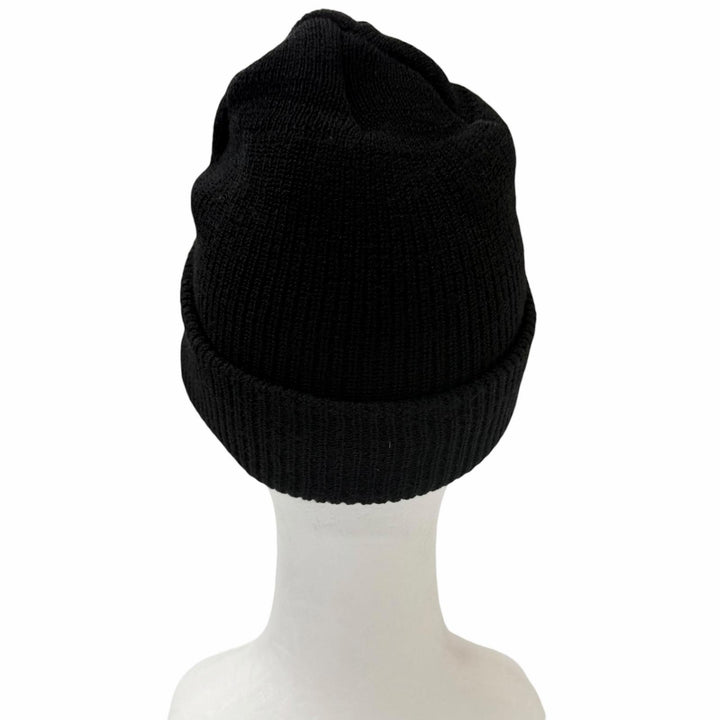美品□CHROME HEARTS クロムハーツ ウール ホースシュー CHプラス エンブロイダリー ビーニー ニットキャップ ブラック OS USA製 メンズ