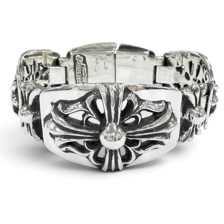 美品●CHROME HEARTS クロムハーツ 4LINK CLASSIC KEEPER LINK BRACELET 4クラシック キーパーリンク 925 ブレスレット 重量161.4g
