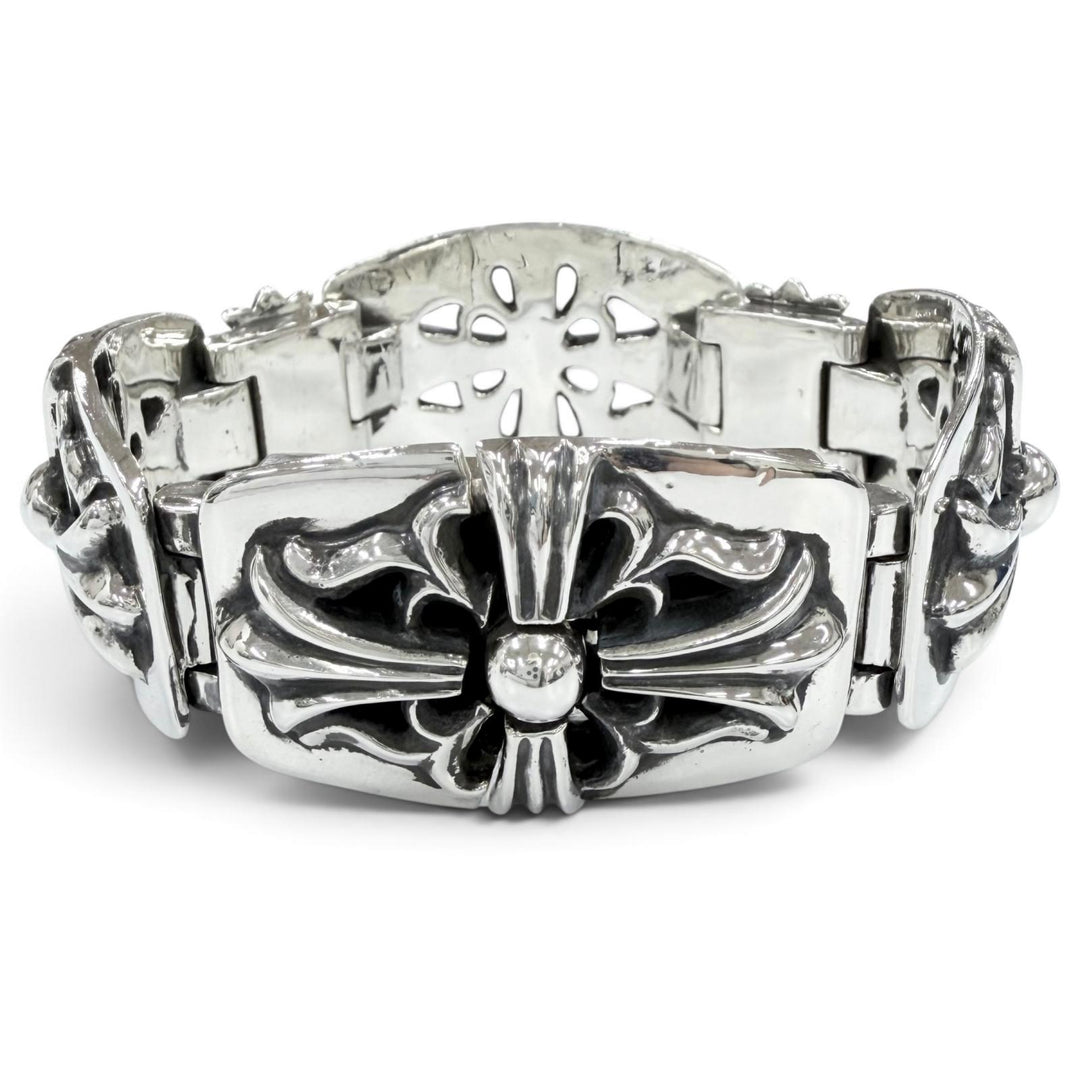 美品●CHROME HEARTS クロムハーツ 4LINK CLASSIC KEEPER LINK BRACELET 4クラシック キーパーリンク 925 ブレスレット 重量161.4g