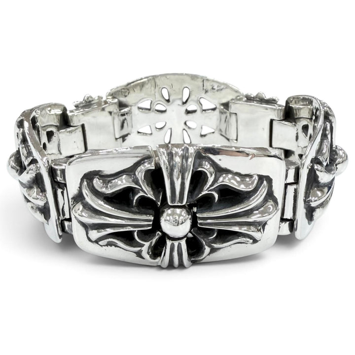美品●CHROME HEARTS クロムハーツ 4LINK CLASSIC KEEPER LINK BRACELET 4クラシック キーパーリンク 925 ブレスレット 重量161.4g