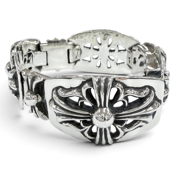 美品●CHROME HEARTS クロムハーツ 4LINK CLASSIC KEEPER LINK BRACELET 4クラシック キーパーリンク 925 ブレスレット 重量161.4g