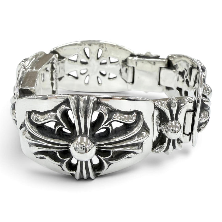 美品●CHROME HEARTS クロムハーツ 4LINK CLASSIC KEEPER LINK BRACELET 4クラシック キーパーリンク 925 ブレスレット 重量161.4g
