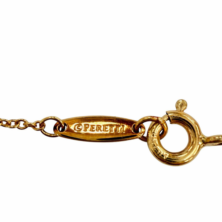 美品◇TIFFANY&amp;Co. ティファニー バイザヤード エルサペレッティ 750 PG 1Pダイヤ約0.12ct 枠直径約4.35mm ネックレス 重量1.89g