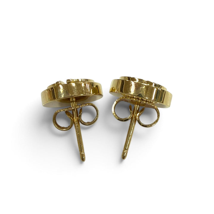 極美品▼TIFFANY&amp;Co. ティファニー T TWO サークル 750(YG) オニキス 21年3月購入 ピアス イエローゴールド 重量4.54g レディース 箱付き