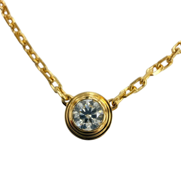 極美品☆Cartier カルティエ REY535 B7215800 ダムール SM ダイヤ ネックレス AU750（YG）2022年8月購入 イエローゴールド 重量2.8g