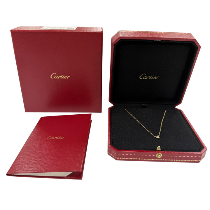 極美品☆Cartier カルティエ REY535 B7215800 ダムール SM ダイヤ ネックレス AU750（YG）2022年8月購入 イエローゴールド 重量2.8g