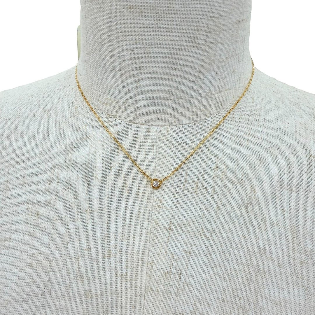 極美品☆Cartier カルティエ REY535 B7215800 ダムール SM ダイヤ ネックレス AU750（YG）2022年8月購入 イエローゴールド 重量2.8g