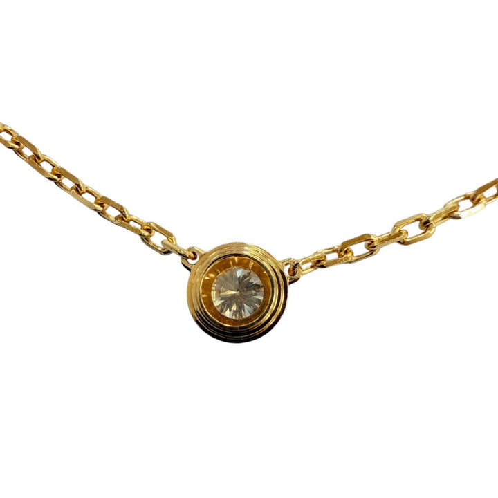 極美品☆Cartier カルティエ REY535 B7215800 ダムール SM ダイヤ ネックレス AU750（YG）2022年8月購入 イエローゴールド 重量2.8g