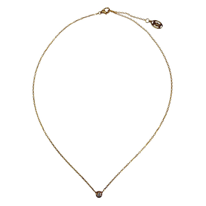 極美品☆Cartier カルティエ REY535 B7215800 ダムール SM ダイヤ ネックレス AU750（YG）2022年8月購入 イエローゴールド 重量2.8g