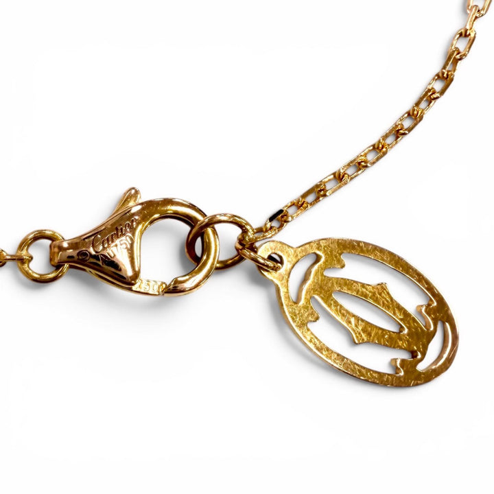 美品★Cartier カルティエ ダムール SM AU750 ダイヤモンド 41.3cm ネックレス ピンクゴールド 総重量2.79g レディース 保存袋付き