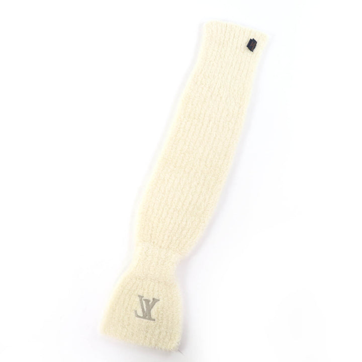 美品☆LOUIS VUITTON ルイヴィトン 2025年製 M90803 マフラー･オンリー LV･ミニ コンフィ ウール マフラー オフホワイト イタリア製
