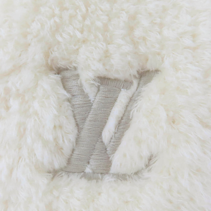 美品☆LOUIS VUITTON ルイヴィトン 2025年製 M90803 マフラー･オンリー LV･ミニ コンフィ ウール マフラー オフホワイト イタリア製