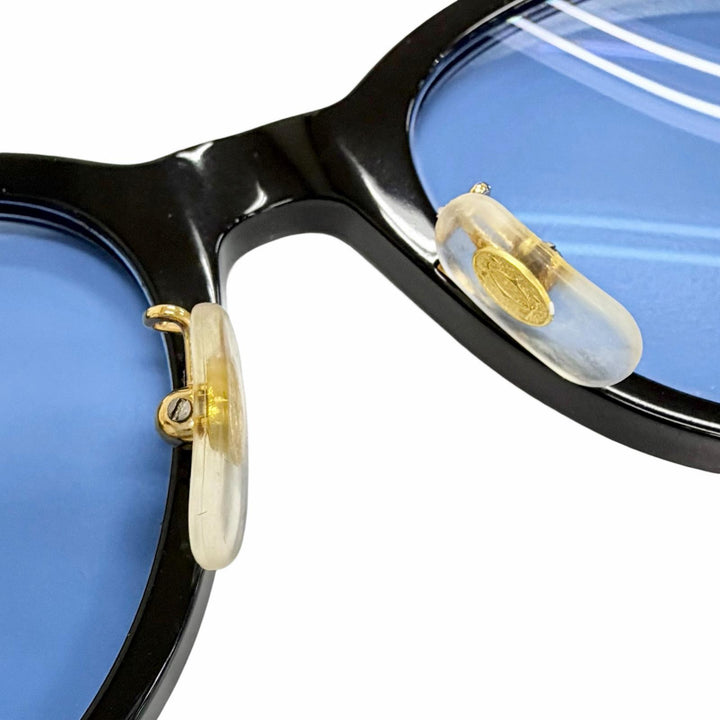 良品△Cartier カルティエ CT0395SA プルミエール ドゥカルティエ ボストン サングラス ブラック レンズ：ブルー 53□21-145 度入り 伊製