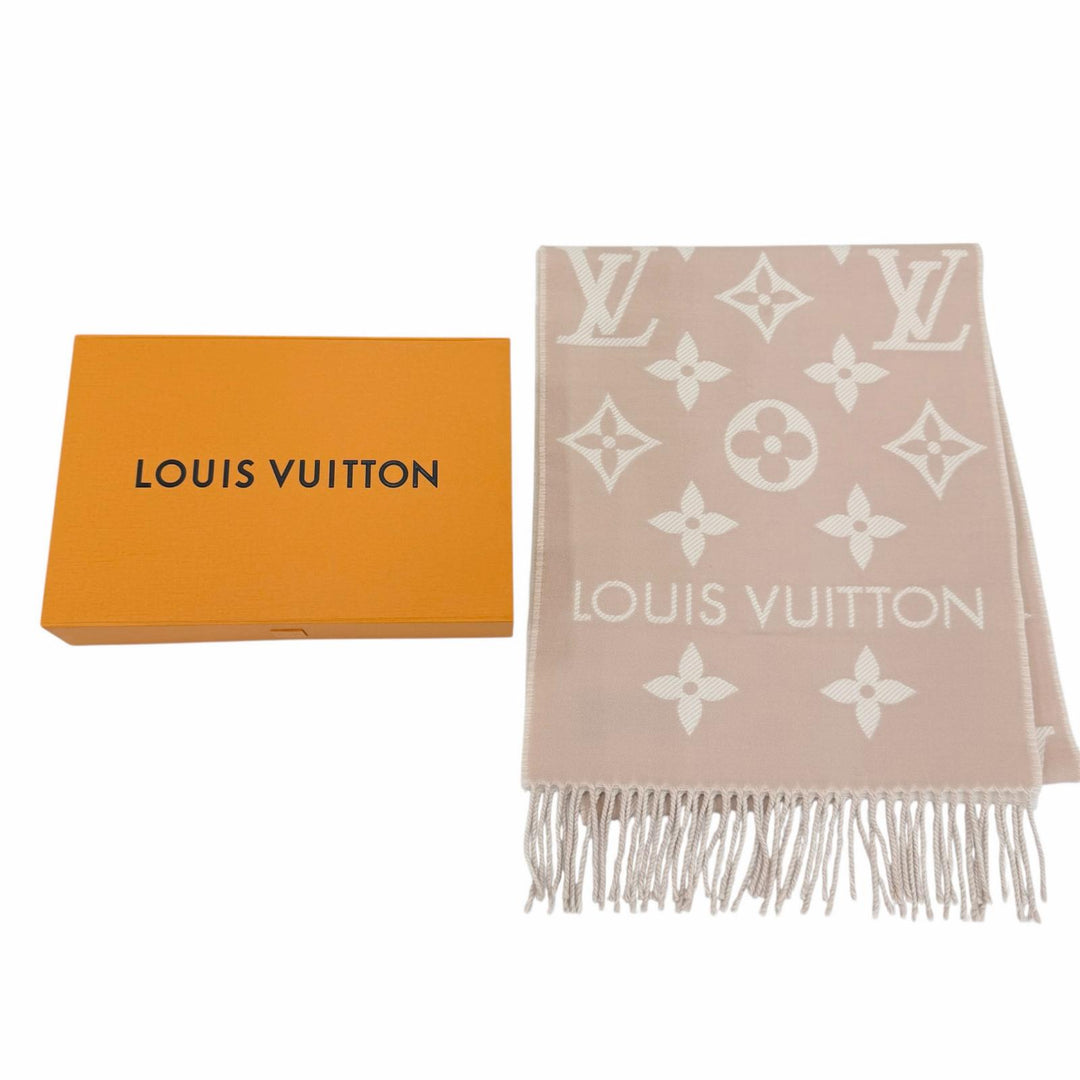 極美品☆LOUIS VUITTON ルイヴィトン 2025年製 M77854 マフラー・LV エセンシャル ウール100％ ベージュローズ 170×34cm 伊製 正規品