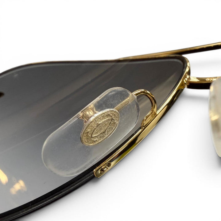 極美品▼Cartier カルティエ CT0065S パンテール ドゥ カルティエ ツーブリッジ グラデーションレンズ アイウェア サングラス 60□13 140