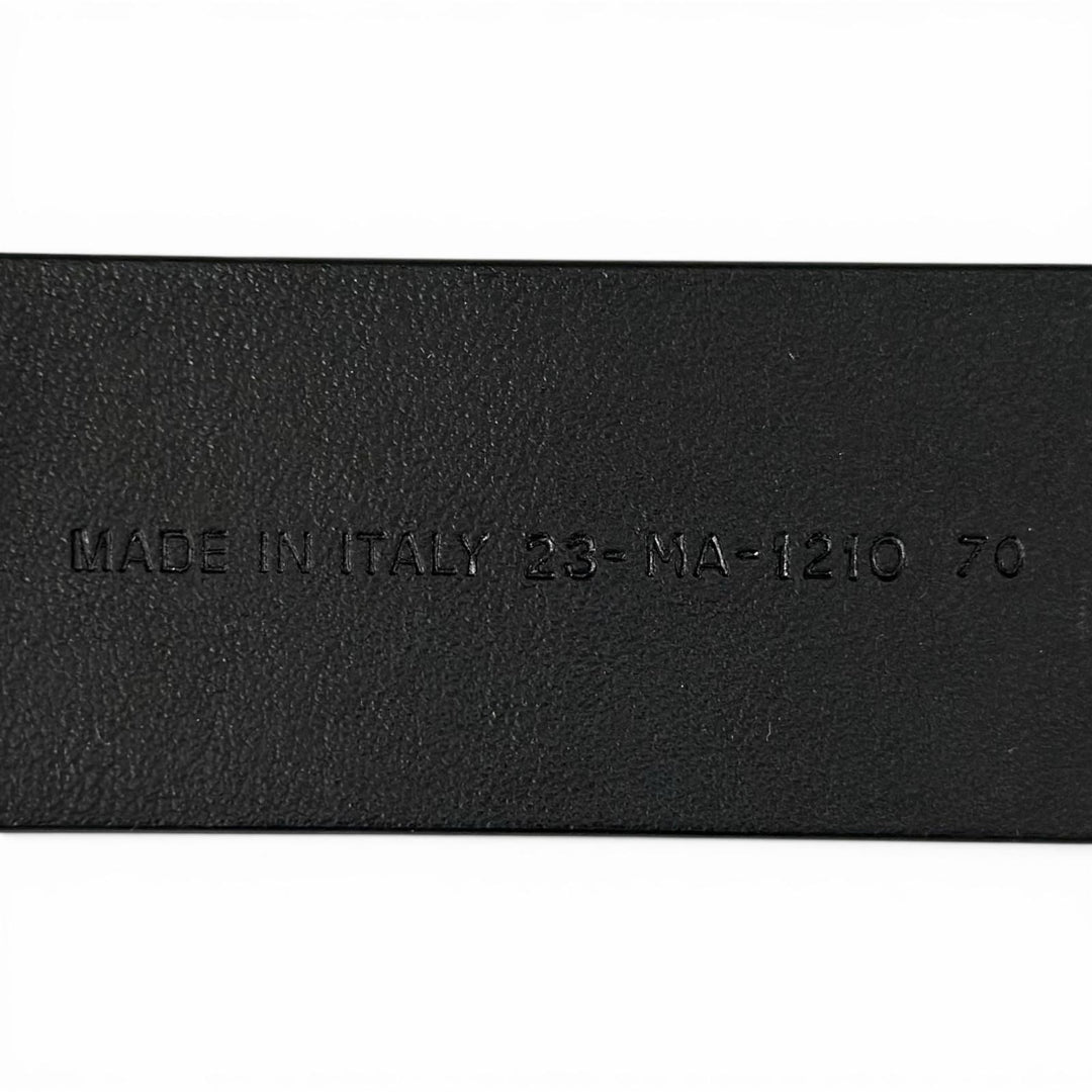 美品▲Christian Dior クリスチャンディオール 30 MONTAIGNE CDロゴバックル レザー ベルト ブラック ゴールド金具 70 伊製 レディース