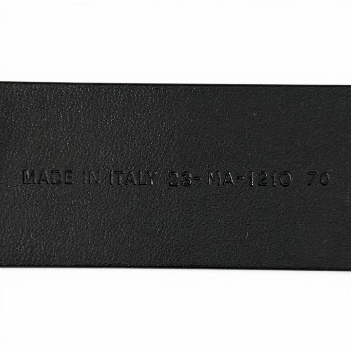 美品▲Christian Dior クリスチャンディオール 30 MONTAIGNE CDロゴバックル レザー ベルト ブラック ゴールド金具 70 伊製 レディース
