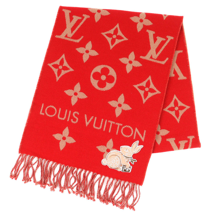 極美品△LOUIS VUITTON ルイヴィトン 2022年 M78166 エシャルプ LV エセンシャル プレシャス ラビット 干支コレクション マフラー 正規品