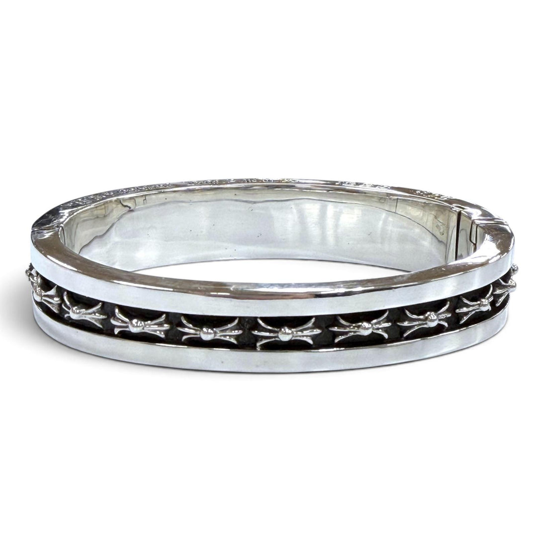 美品▼CHROME HEARTS クロムハーツ NARROW V BAND CH Plus Bangle ナローV バンド CHプラス バングル 925 シルバー 重量151.5g メンズ