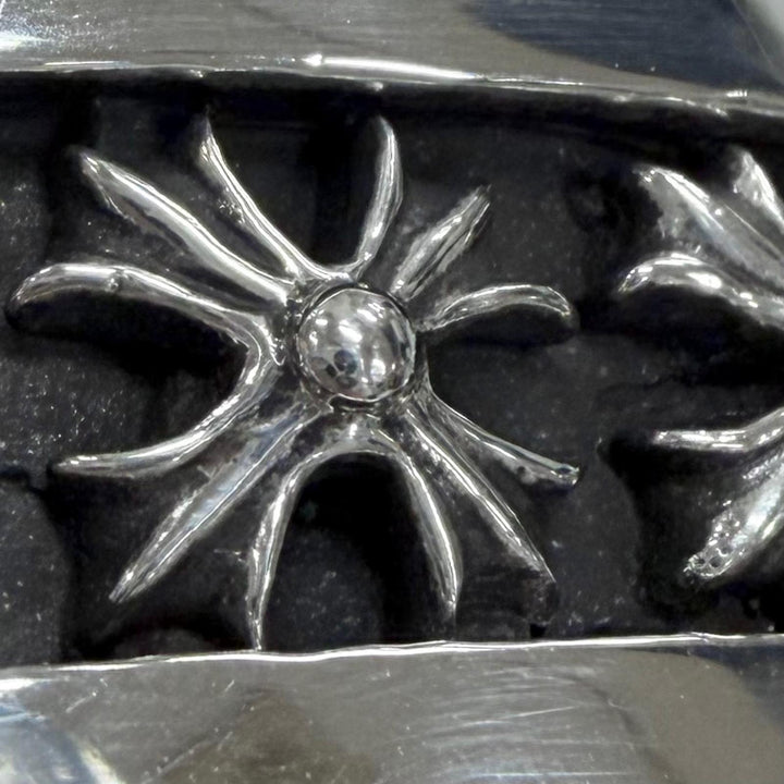 美品▼CHROME HEARTS クロムハーツ NARROW V BAND CH Plus Bangle ナローV バンド CHプラス バングル 925 シルバー 重量151.5g メンズ