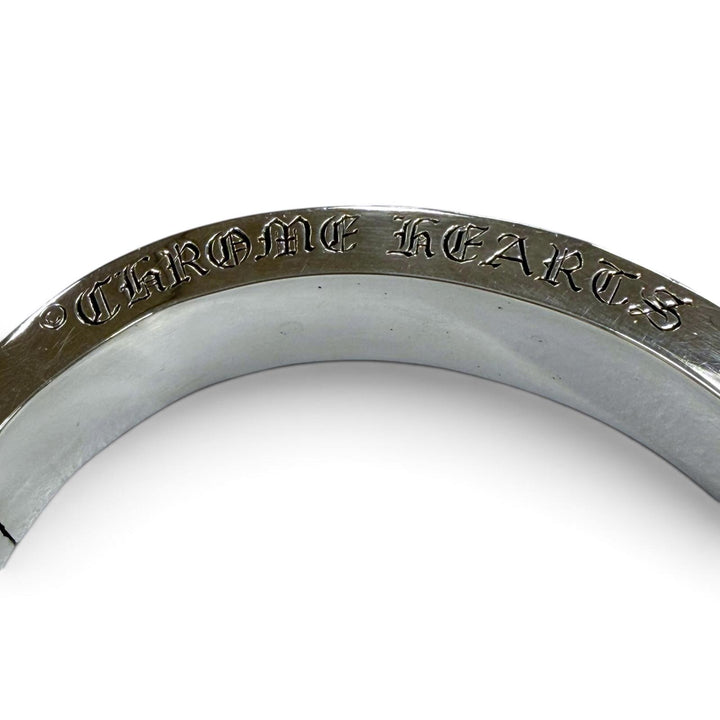 美品▼CHROME HEARTS クロムハーツ NARROW V BAND CH Plus Bangle ナローV バンド CHプラス バングル 925 シルバー 重量151.5g メンズ