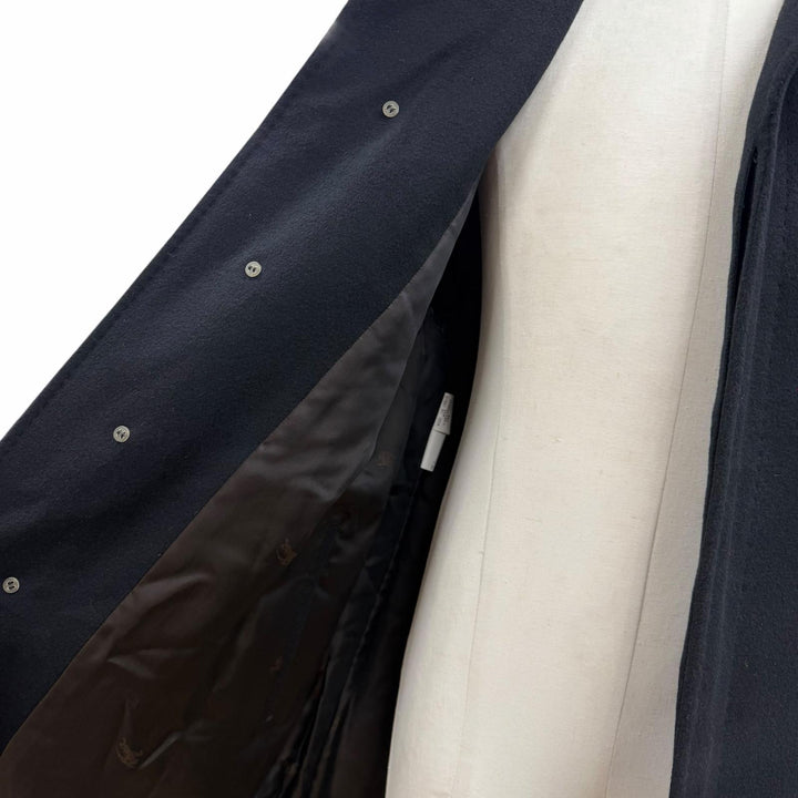 極美品▼BURBERRY LONDON バーバリーロンドン カシミヤ100% 比翼仕立て ステンカラーコート ブラック 96-180-7(Lサイズ相当) 正規品