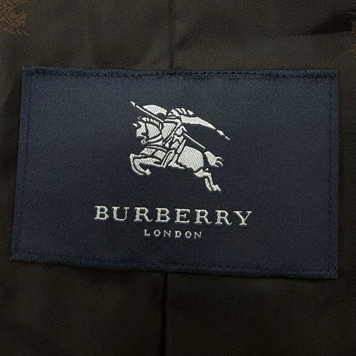 極美品▼BURBERRY LONDON バーバリーロンドン カシミヤ100% 比翼仕立て ステンカラーコート ブラック 96-180-7(Lサイズ相当) 正規品