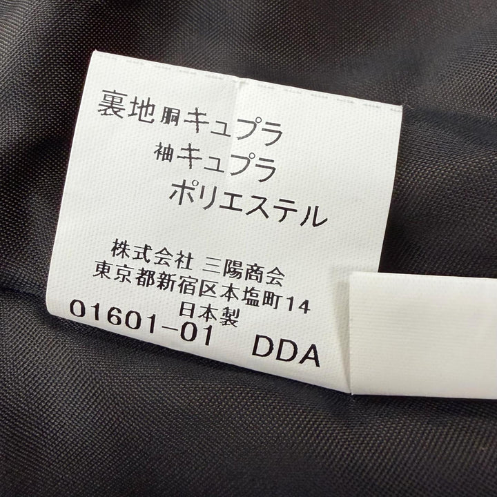 極美品▼BURBERRY LONDON バーバリーロンドン カシミヤ100% 比翼仕立て ステンカラーコート ブラック 96-180-7(Lサイズ相当) 正規品
