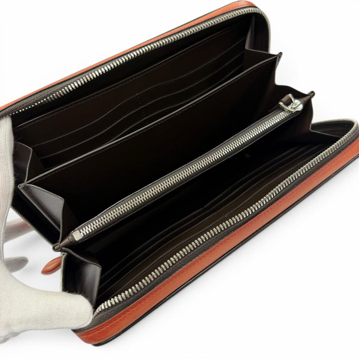 美品▼BERLUTI ベルルッティ イタウバ ワイド グラディアント マキシ ロングジップウォレット スクリットレザー カリグラフィ 長財布