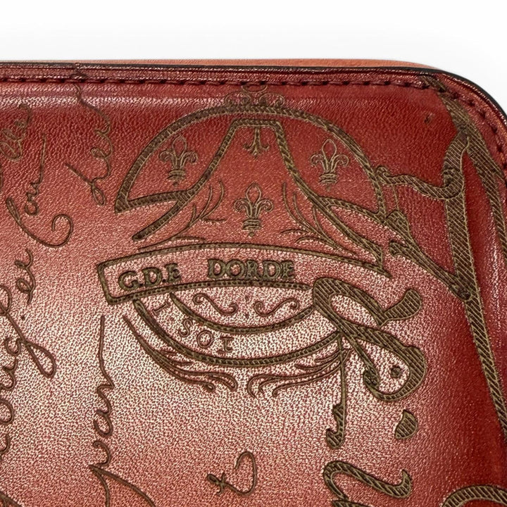 美品▼BERLUTI ベルルッティ イタウバ ワイド グラディアント マキシ ロングジップウォレット スクリットレザー カリグラフィ 長財布