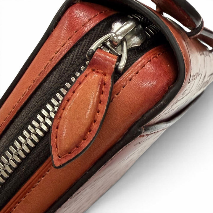 美品▼BERLUTI ベルルッティ イタウバ ワイド グラディアント マキシ ロングジップウォレット スクリットレザー カリグラフィ 長財布