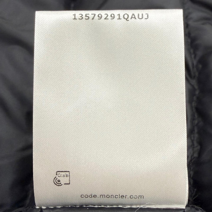 美品▼MONCLER モンクレール 2024年製 SELVES ロゴワッペン付き ダブルジップアップ ダウンジャケット ブラック 3 正規品 メンズ