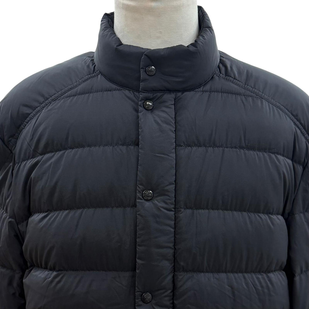 美品▼MONCLER モンクレール 2024年製 SELVES ロゴワッペン付き ダブルジップアップ ダウンジャケット ブラック 3 正規品 メンズ