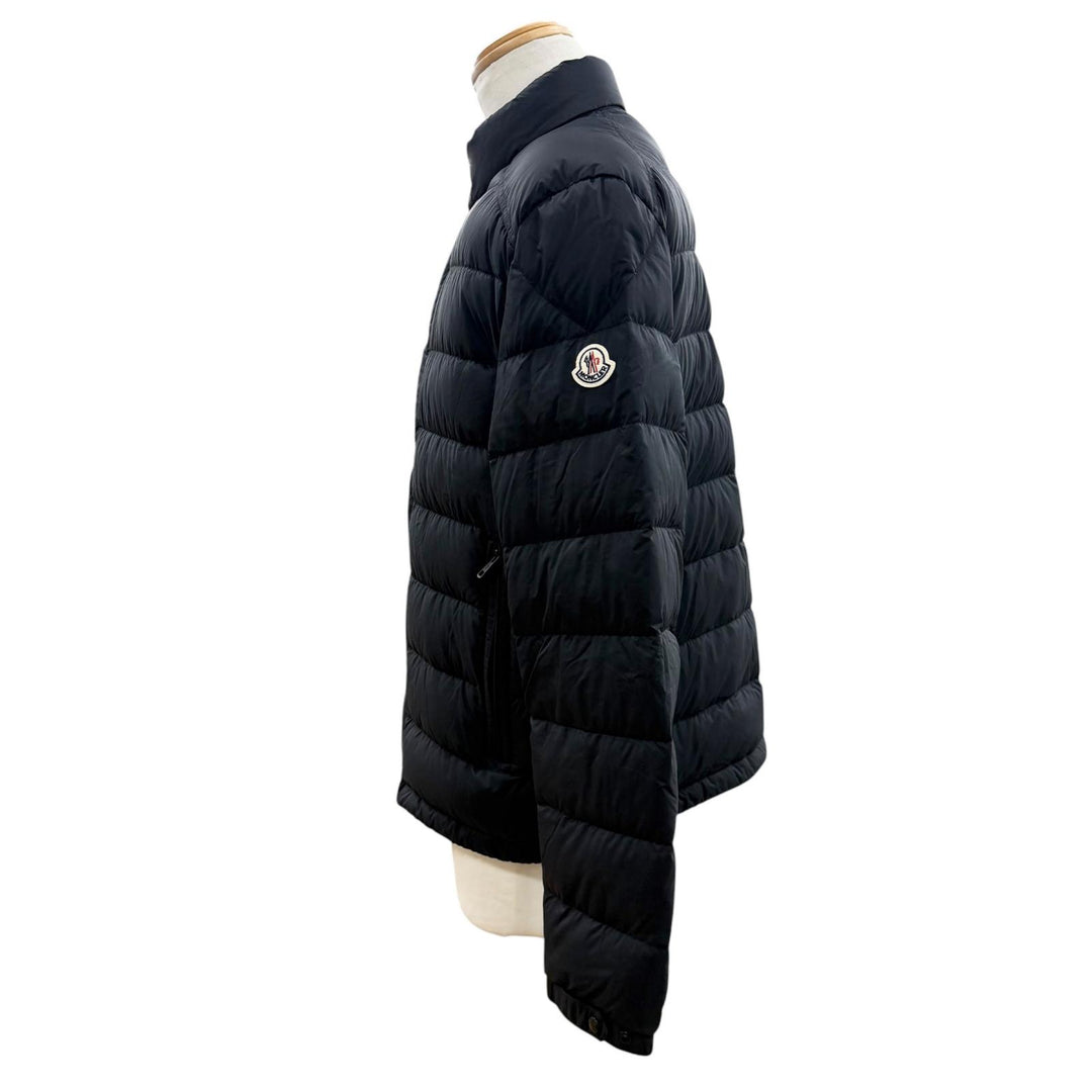 美品▼MONCLER モンクレール 2024年製 SELVES ロゴワッペン付き ダブルジップアップ ダウンジャケット ブラック 3 正規品 メンズ