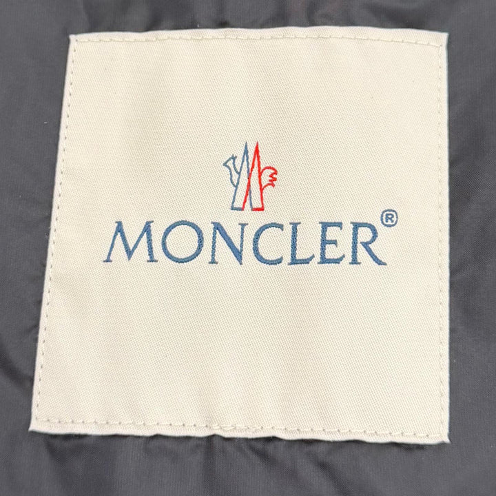 美品▼MONCLER モンクレール 2024年製 SELVES ロゴワッペン付き ダブルジップアップ ダウンジャケット ブラック 3 正規品 メンズ
