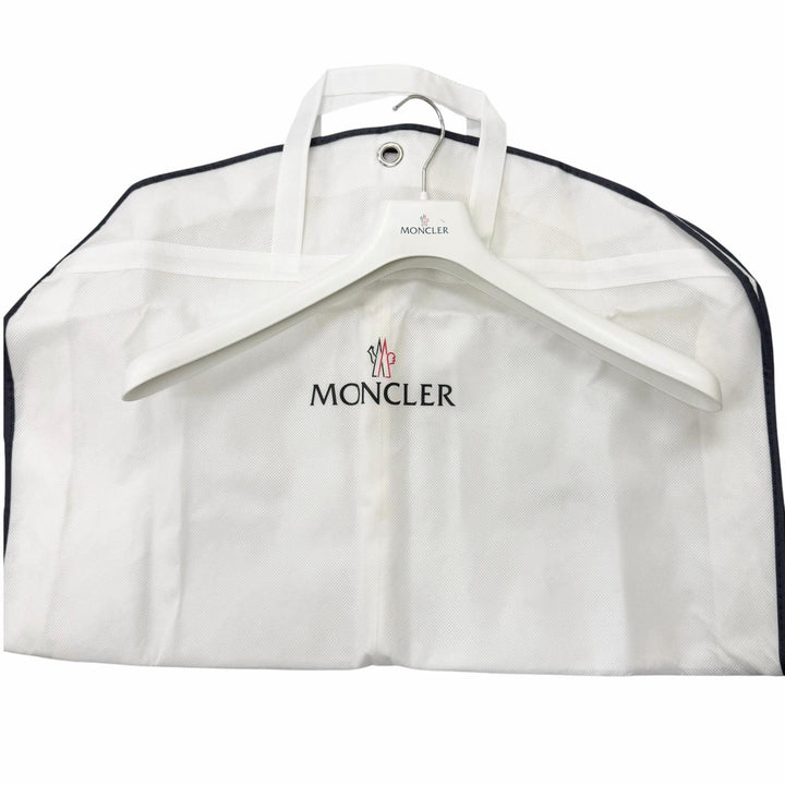 美品□MONCLER モンクレール RIOM GIUBBOTTO ウール切替 ダウンジャケット ネイビー 2 ルーマニア製 正規品 ガーメント・ハンガー付き