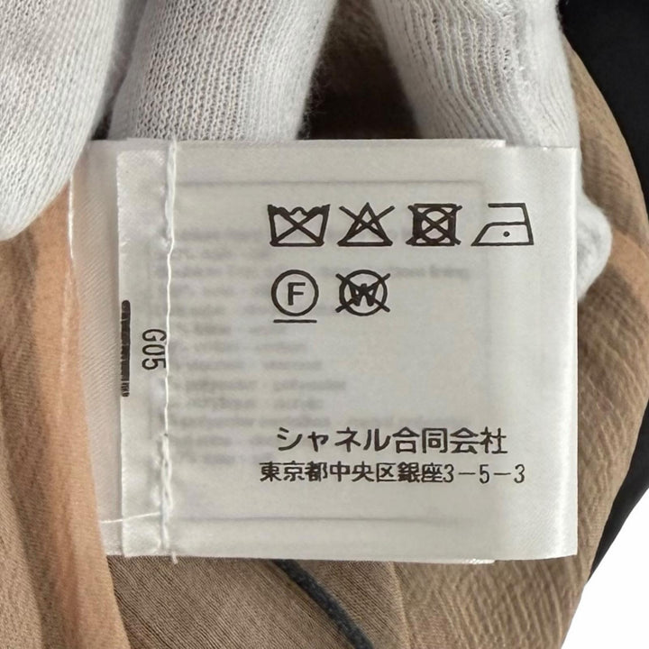 極美品★CHANEL シャネル P71763 ウール混 ココマークボタン シルク切替 ツイード ワンピース ブラック 34 フランス製 正規品 レディース
