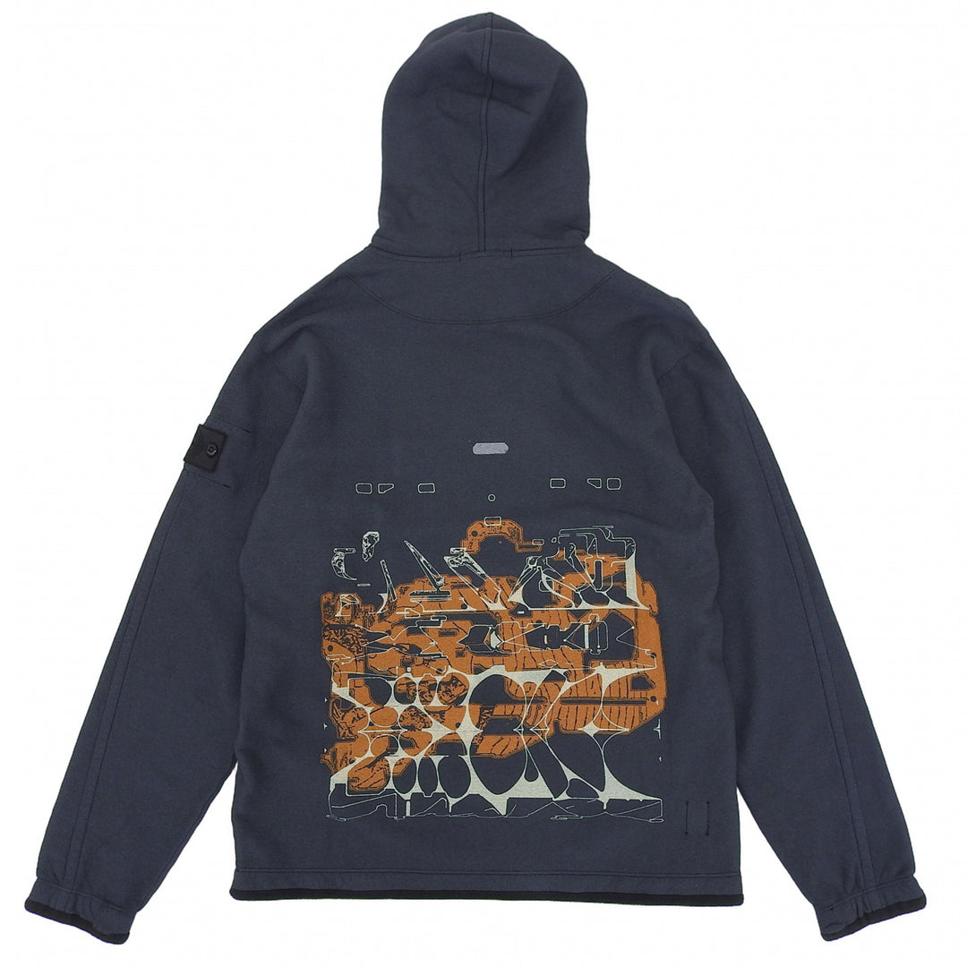 極美品▲STONE ISLAND ストーンアイランド 77196012A SHADOW PROJECT ロゴパッチ プルオーバー パーカー ダークグリーン M 正規品 メンズ
